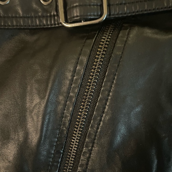 Free People Black “Feeling Fresh” Faux Leather Mini Skirt NWOT - Picture 6 of 7